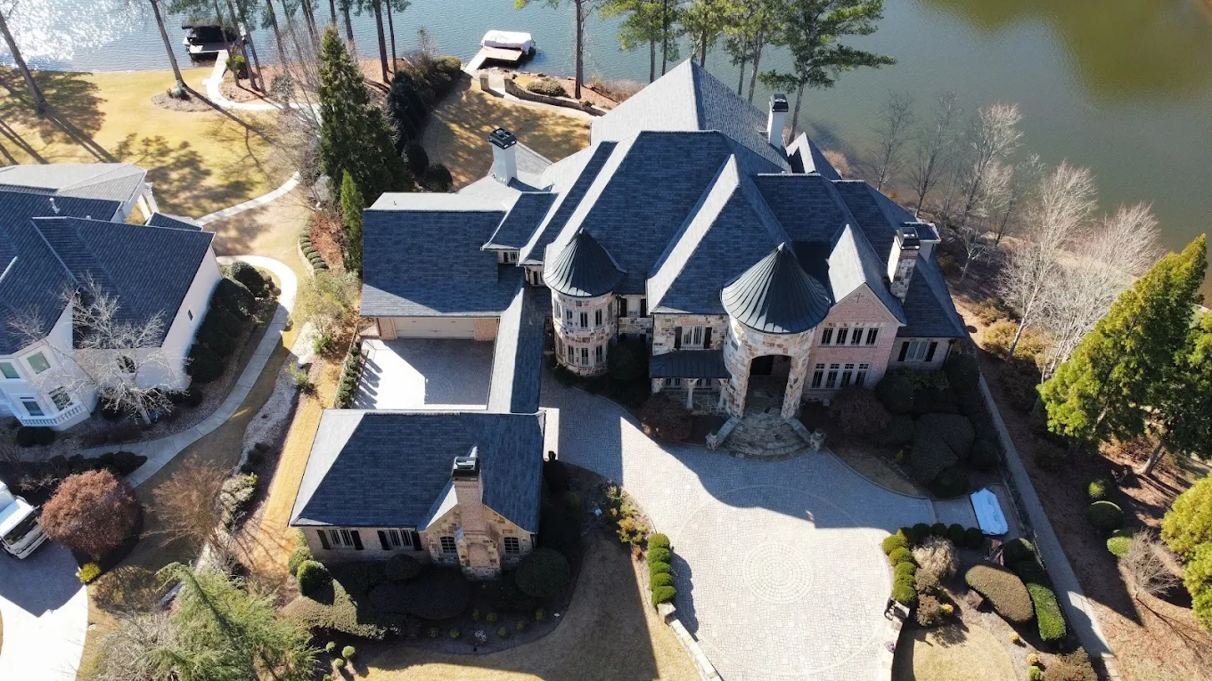 Aerial view of a neighborhood in Dacula, GA